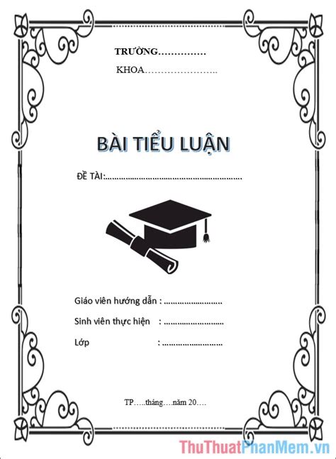 Những Mẫu Bìa Tiểu Luận đẹp Chuẩn