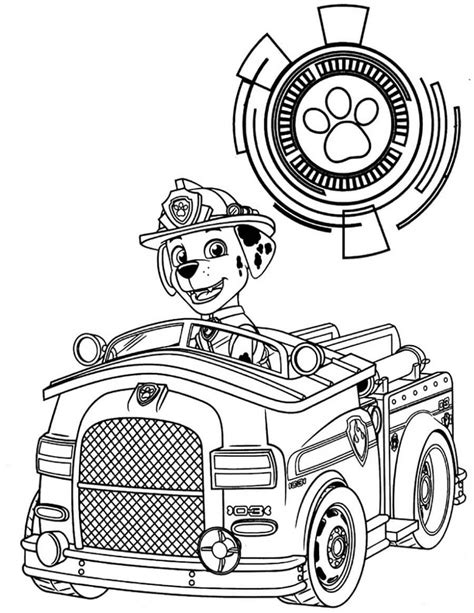 Marshall Paw Patrol 5 Coloring Page Free Printable Coloring Pages For