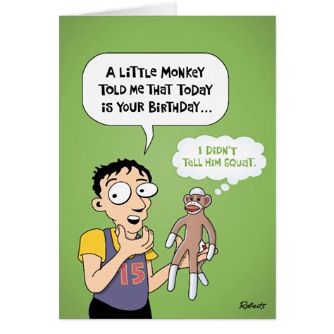 Funny Monkey Birthday Card Zazzle