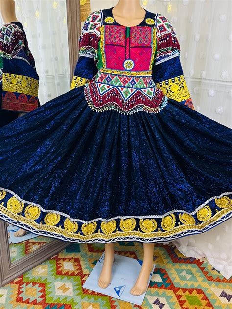 Bahar 1 Piece Handmade Afghan Traditional Dress Beaded Charma Dozizar