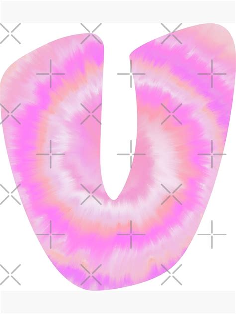 Letter V Initial Tie Dye Bubble Letter Poster By Centeringmychi