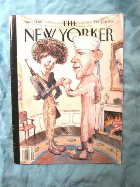 New Yorker Magazine July 21 2008 Barry Blitt Obama Fist Bump Satire Ebay