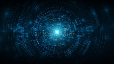 Tecnologia Abstrata Do Cosmos De Neon Azul Fundo Ciberespacial