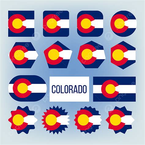 Colorado State Flag Vector Hd Png Images Colorado State Various Shapes