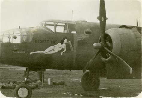 The Nose Art Of A B 25 Bomber Named Desert Lil Mediterranean Theater