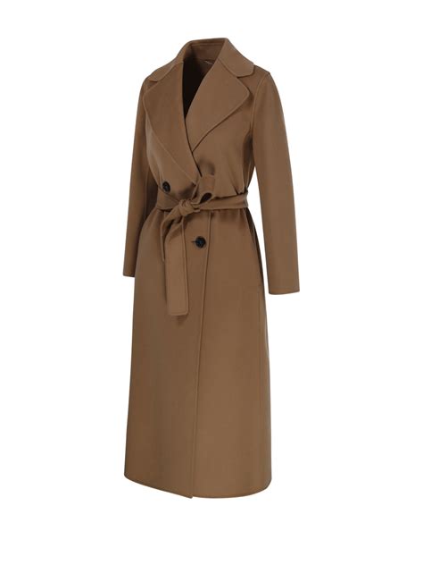 WOMAN MAXMARA S NUDE VIRGIN WOOL PARIDE COAT