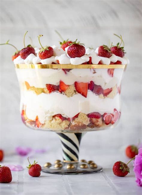 Strawberry Shortcake Trifle With Homemade Vanilla Bean Pudding Recipe Strawberry Shortcake