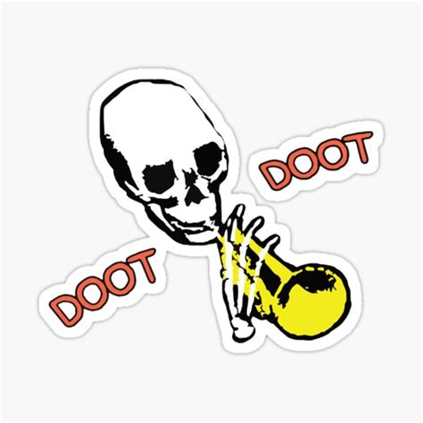 Doot Doot Skeleton Meme Halloween Sticker For Sale By Palestep Father