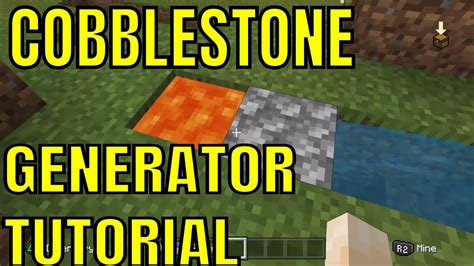 How To Make A Cobblestone Generator In Minecraft Youtube
