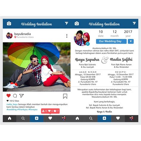 Prescottmonstercross: Bentuk Undangan Pernikahan Instagram