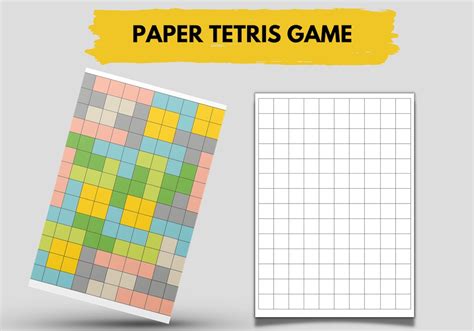 Tetris Printable Game Tetris Puzzle Educational Game Kids Activity