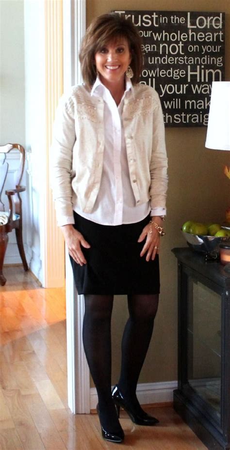 White Blouse Black Pencil Skirt Outfits Trendy Skirts Fashion