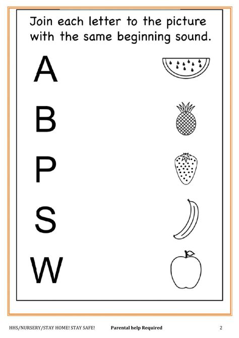 Nursery Alphabet Phonics Worksheet