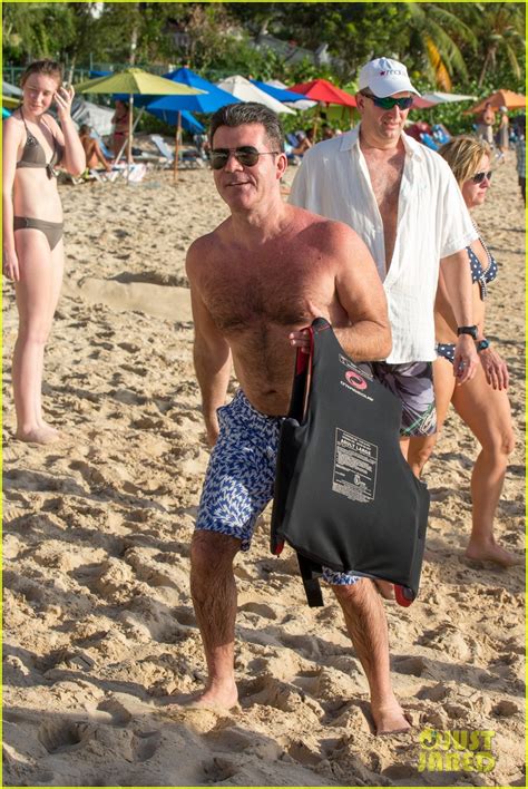 simon cowell flaunts chest hair during barbados vacation photo 3270434 shirtless simon