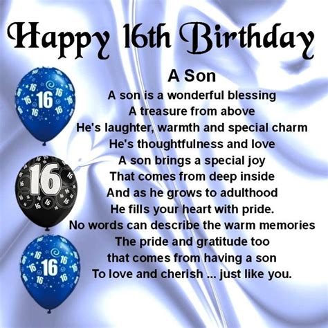 Sixteen Birthday Wishes For Son Wishes Greetings Pictures Wish Guy