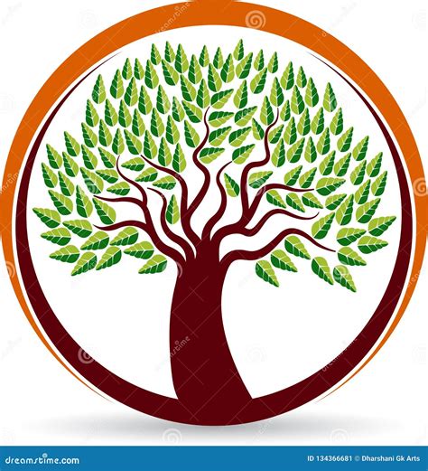 Tree Circle Logo Stock Vector Illustration Of Isolated 134366681