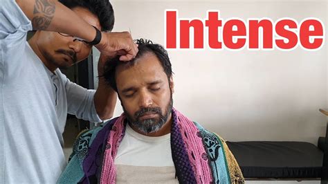 Pain Killer Intense Head Massage Indian Massage Youtube