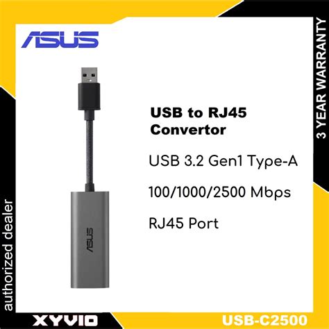 Asus Usb C2500 Usb Type A 25g Base T Ethernet Adapter Usb To Rj45 Converter Shopee Malaysia