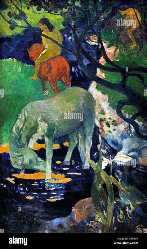 Le Cheval blanc El caballo blanco 1898 Paul Gauguin Eugène Henri