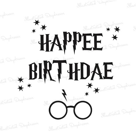 Harry Potter Birthday Card Svg Free Svg Wiki