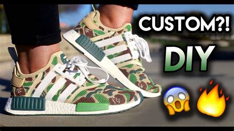 How To Bape Nmd Custom From All White Adidas Full Painting Timelapse