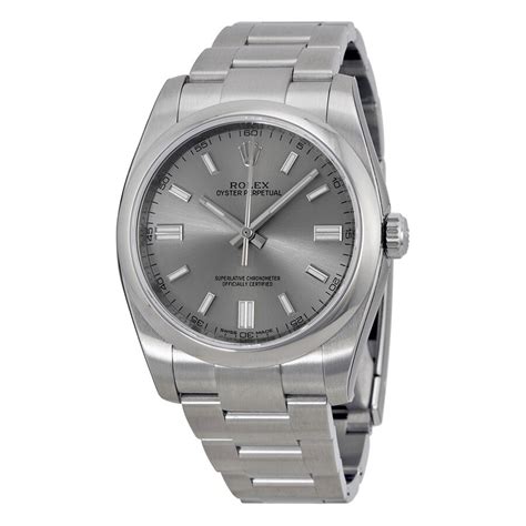 Rolex Oyster Perpetual 36 Mm Rhodium Dial Stainless Steel Rolex Oyster