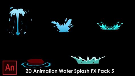 2D Animation Water Splash FX Pack 5 Free Adobe Animate CC Files YouTube