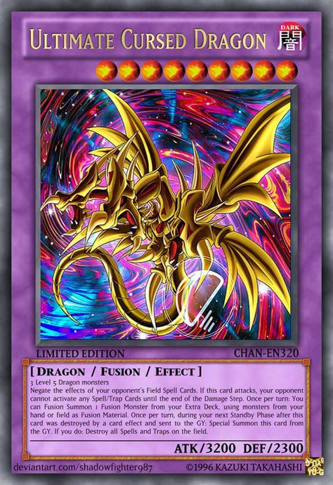 Ultimate Cursed Dragon By Shadowfighter987 On Deviantart Yugioh Dragon Cards Yugioh Fusion