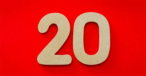 20 Number On Red Background · Free Stock Photo