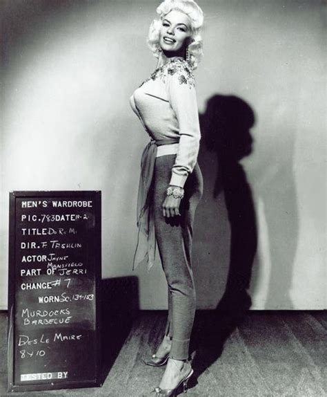 Jayne Mansfield During Filming The Girl Can’t Help It In 1956 R Oldschoolcelebs