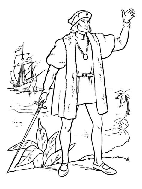 Christopher Columbus Coloring Pages Free Printable
