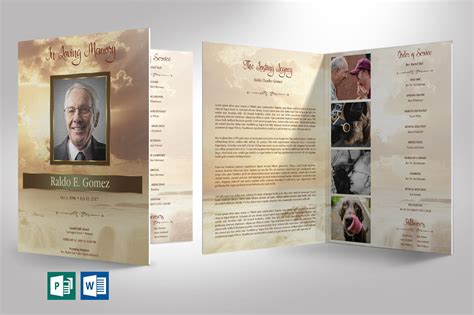 Forever Funeral Program Large Word Publisher Template 4 Etsy