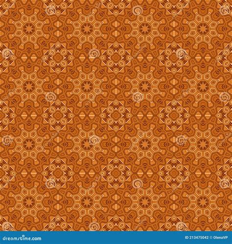 Brown Floral Pattern On Wall Or Floor Stock Illustration Illustration