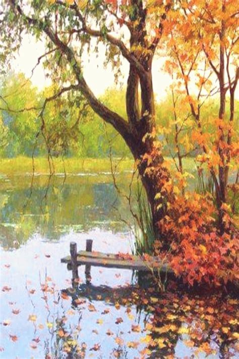 41 Ideas Autumn Tree Watercolor Landscape Paintings Em 2020 Lindas