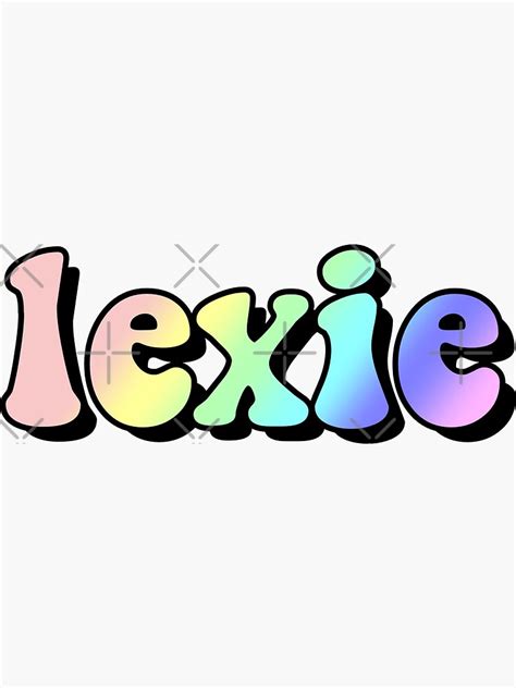 Aesthetic Rainbow Lexie Name Sticker For Sale By Star10008 Redbubble