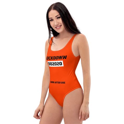 Sexy Prisoner Lockdown Orange Jumpsuit Prison Inmate Halloween 2021 Costume Women S One Piece