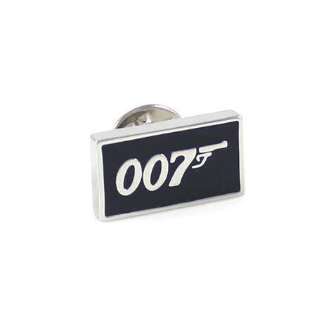 Rectangle 007 Lapel Pin James Bond Symbol Suit Pin Holiday Ts Pins Birthday T Lapel Pins