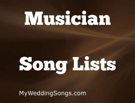 Have a happy new year everyone! Musicians Top 10 Song Lists | Songs, Song list, Wedding ...