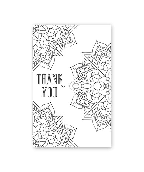 Printable Thank You Cards To Color