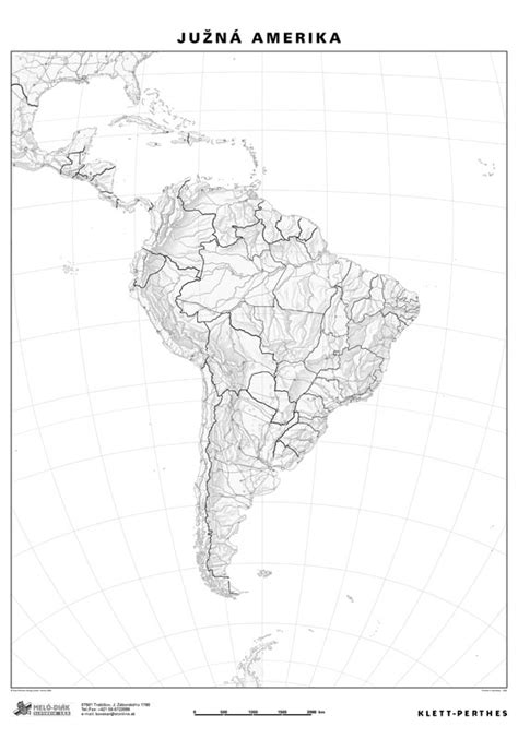 Slepá Mapa Južnej Ameriky M18sp