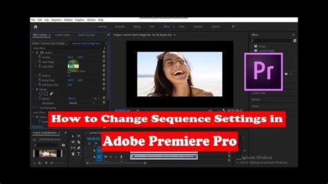 How To Change Sequence Settingsframe Size Adobe Premiere Pro Youtube