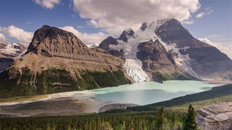 1920x1080 Nature Landscape Mountain Lake Forest Glaciers Pine Trees