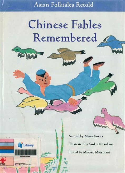 Chinese Fables Remembered Birds Themed Childrens Books