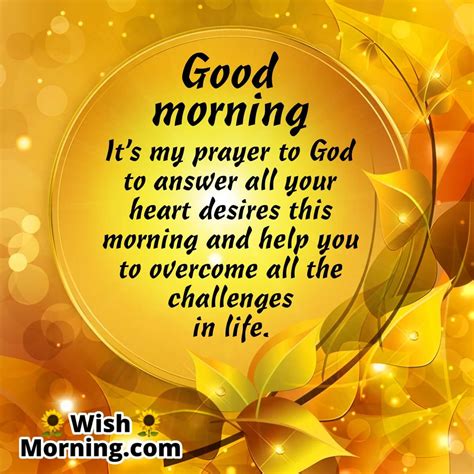 Good Morning Prayer Wishes Wish Morning