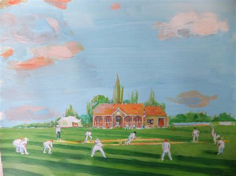 Sheffield Park Cricket Match Painting By Edward Helmer Saatchi Art