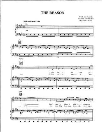 See the quick guide on how to read the letter notes, at the bottom of this post, to help you understand how to read the letter note sheet music below. The Reason - Hoobastank Free Piano Sheet Music PDF