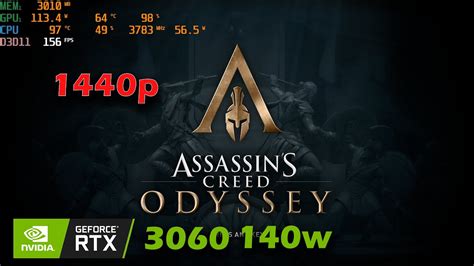 Assassin S Creed Odyssey RTX 3060 Laptop 140w MSI Crosshair 15