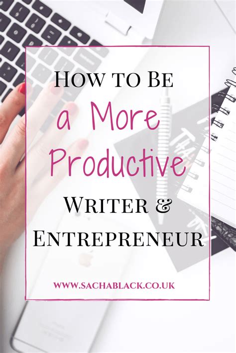 A Woman Typing On Her Laptop With The Words How To Be A More Productive Writer And Enterprise