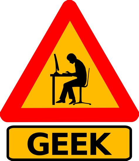 Clipart Warning Geek