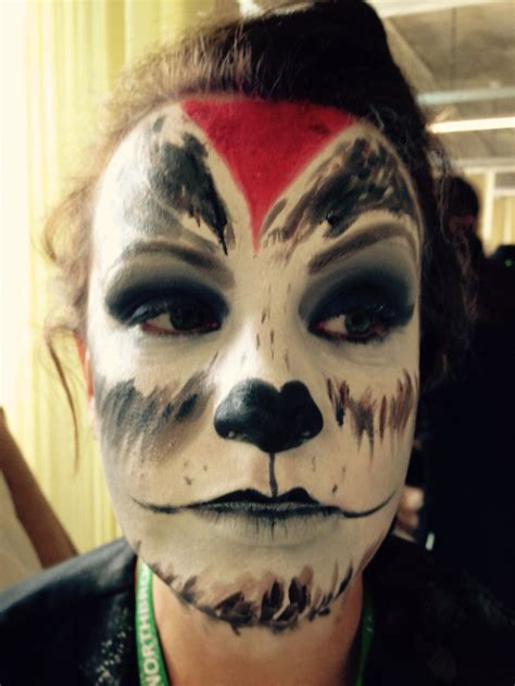 Red Riding Wolf Face Paint Wolf Carnival Halloween Face Makeup